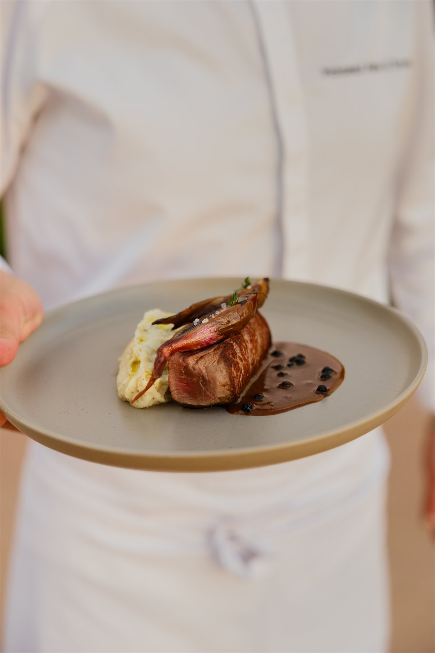 A plated dish served at a fine-dining restaurant
